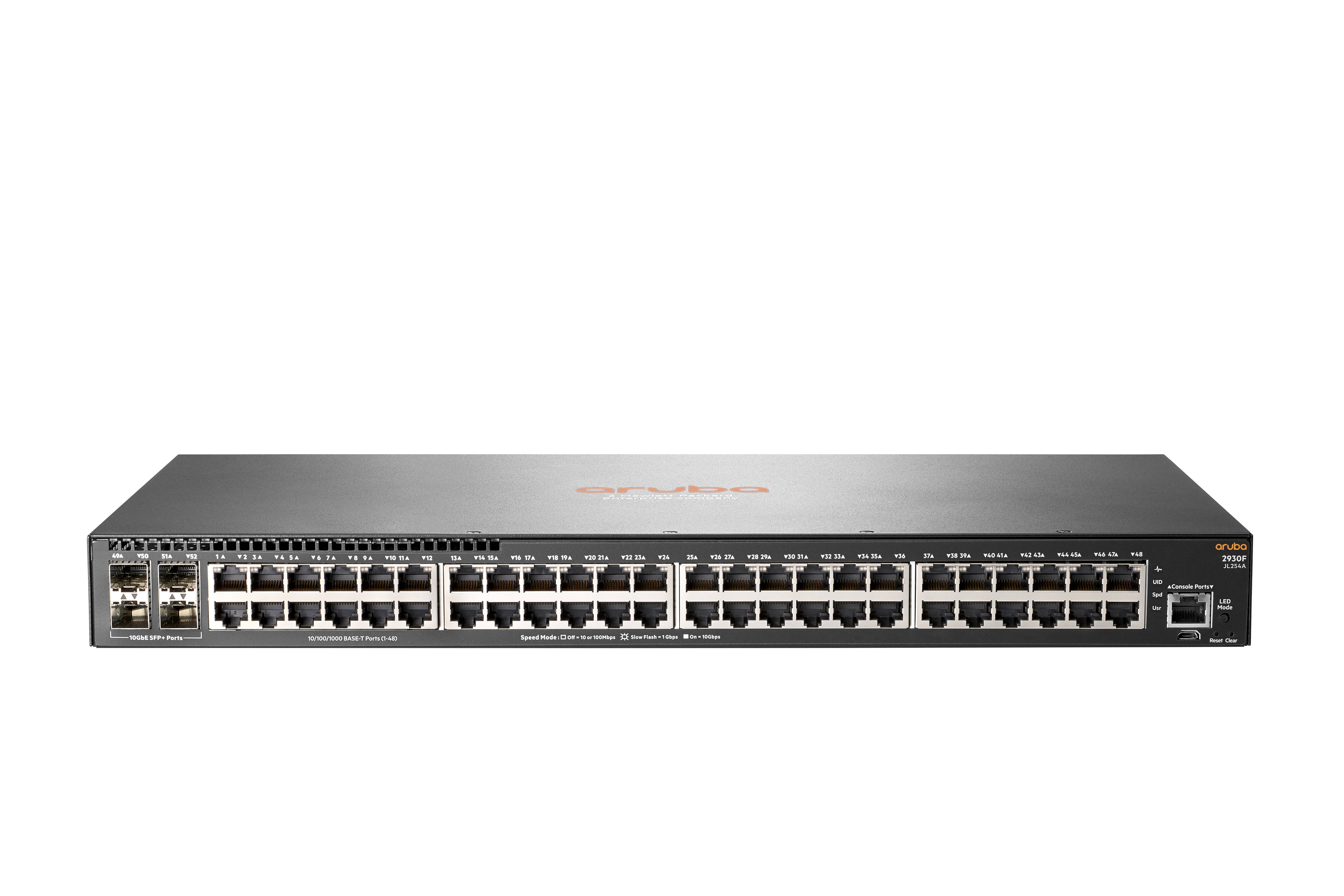 HPE Aruba 2930F 48G 4SFP+ - Switch - L3 - gestito - 48 x 10/100/1000 + 4 x 1 Gigabit/10 Gigabit SFP+-1