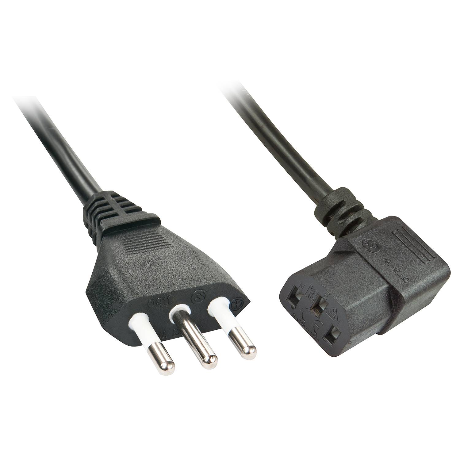 Cavo di rete Alimentazione LINDY [1x Spina italiana - 1x Presa IEC C13] 2.00 m Nero-1