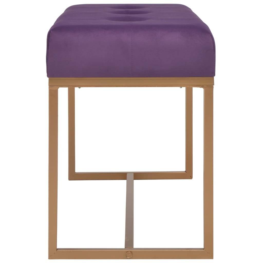 Panca 80 cm in Velluto Viola-3
