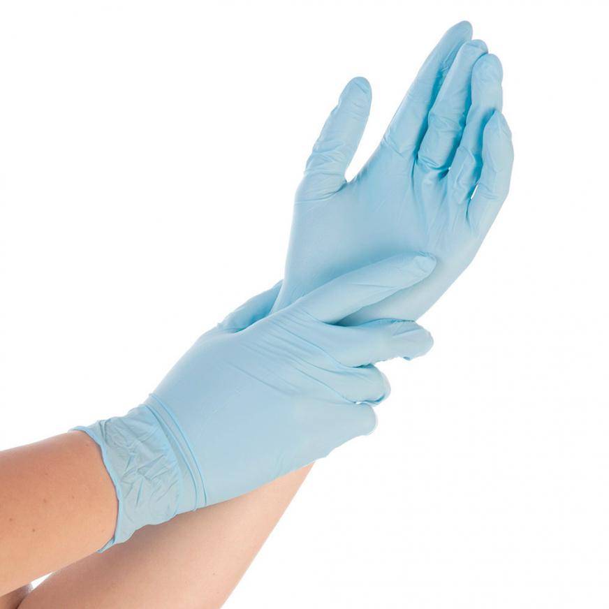 Guanto in nitrile Hygonorm SAFE FIT, blu, taglia S, senza polvere, confezione da 200 pezzi-1