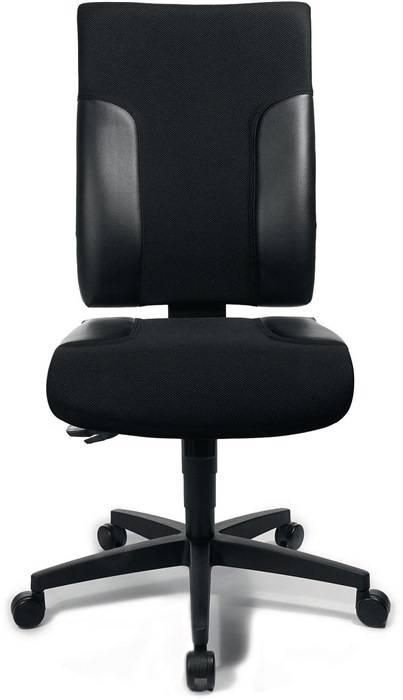 TopsTar Bürodrehstuhl schwarz/schwarz Sitz-H.420-540mm ohne Armlehnen (TF200S100)