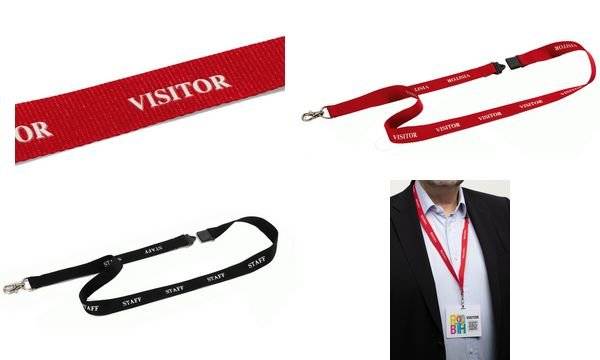 Cordoncino per Portabadge Stampato Durable - 44 cm - Staff - 8239-01 (Nero Conf. 10)-0