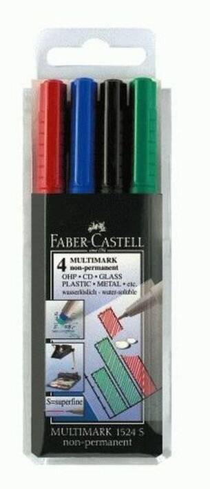 Pennarelli FABER-CASTELL Multimark 1524 S non permanente 0,4 mm multicolore-3