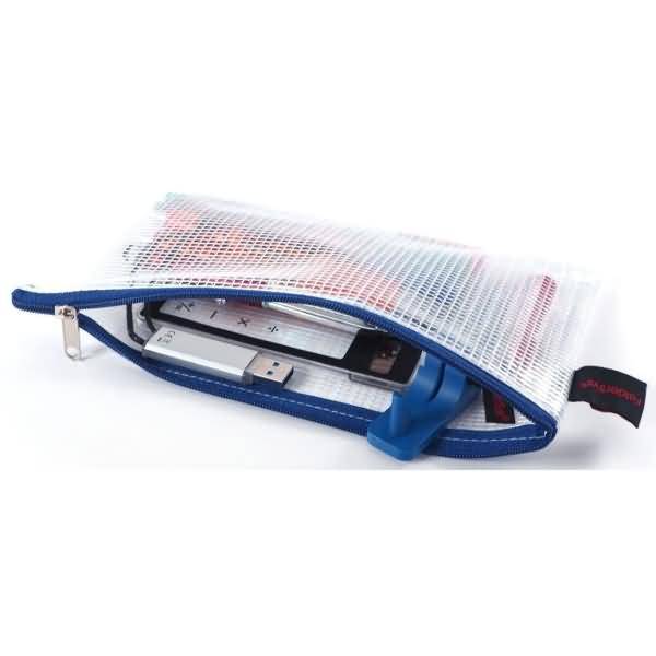 Borsa con cerniera FolderSys 21,5 cm x 11,3 cm trasparente-1