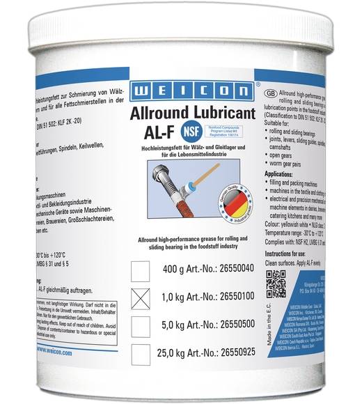 Lubrificanti e grassi WEICON 26550100 AL-F High Performance Grease 1 kg-0