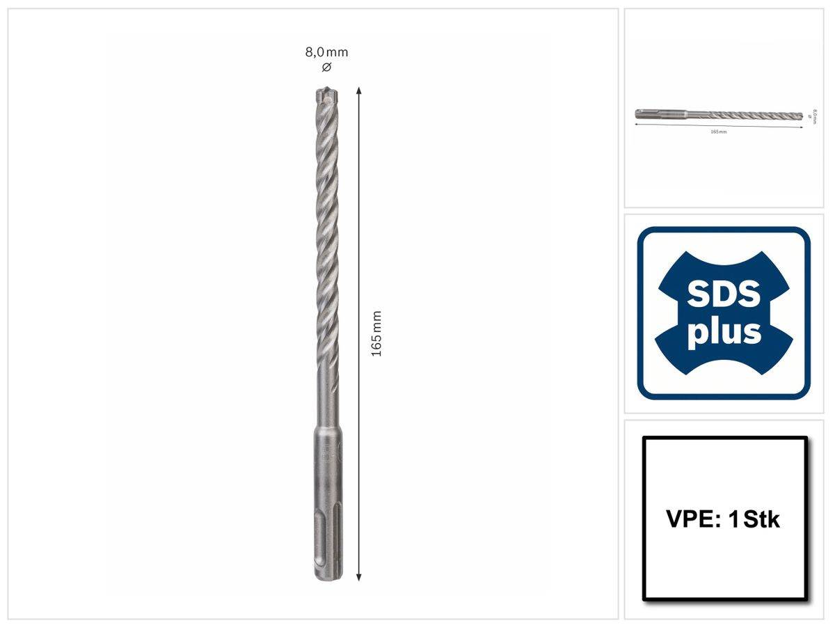 Punte a 4 taglienti con centrino - attacco SDS PLUS-0