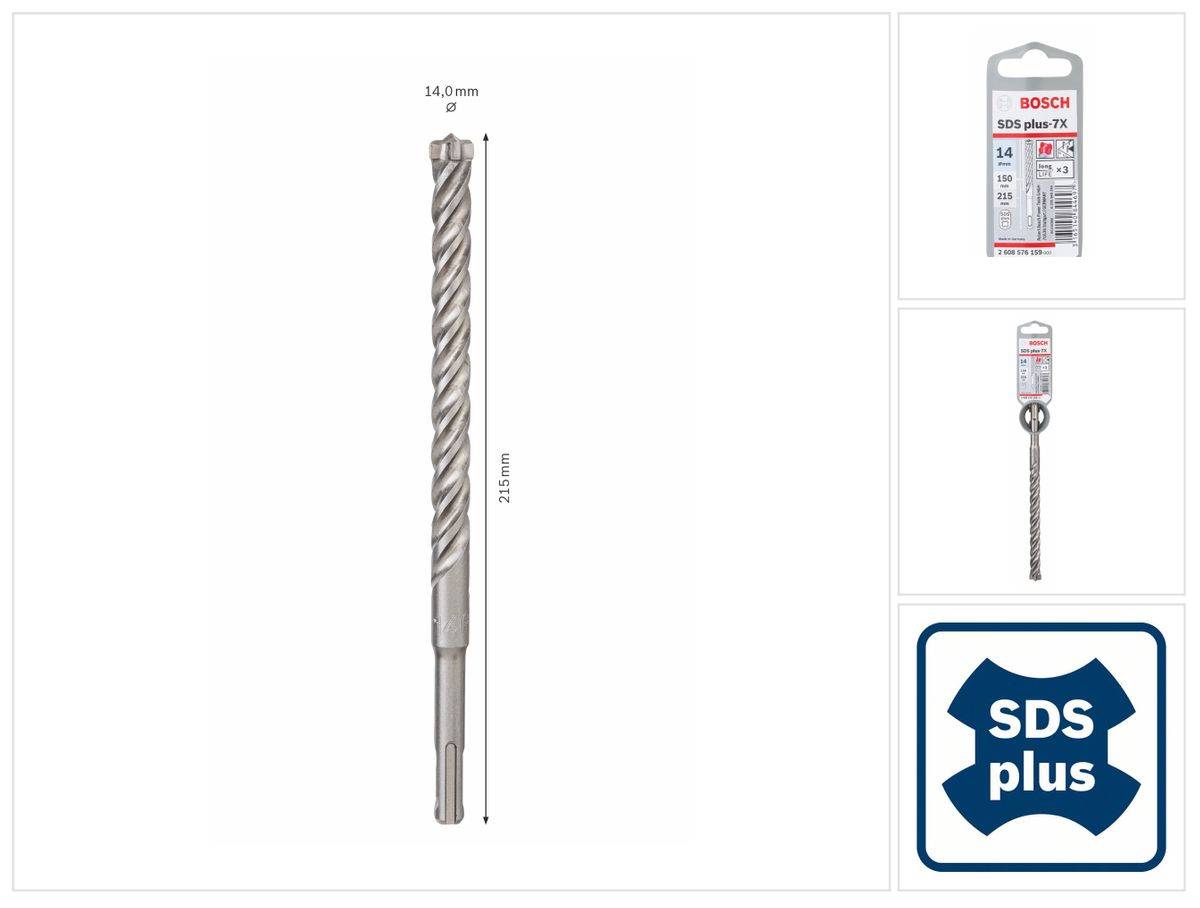 Punte a 4 taglienti con centrino - attacco SDS PLUS-0