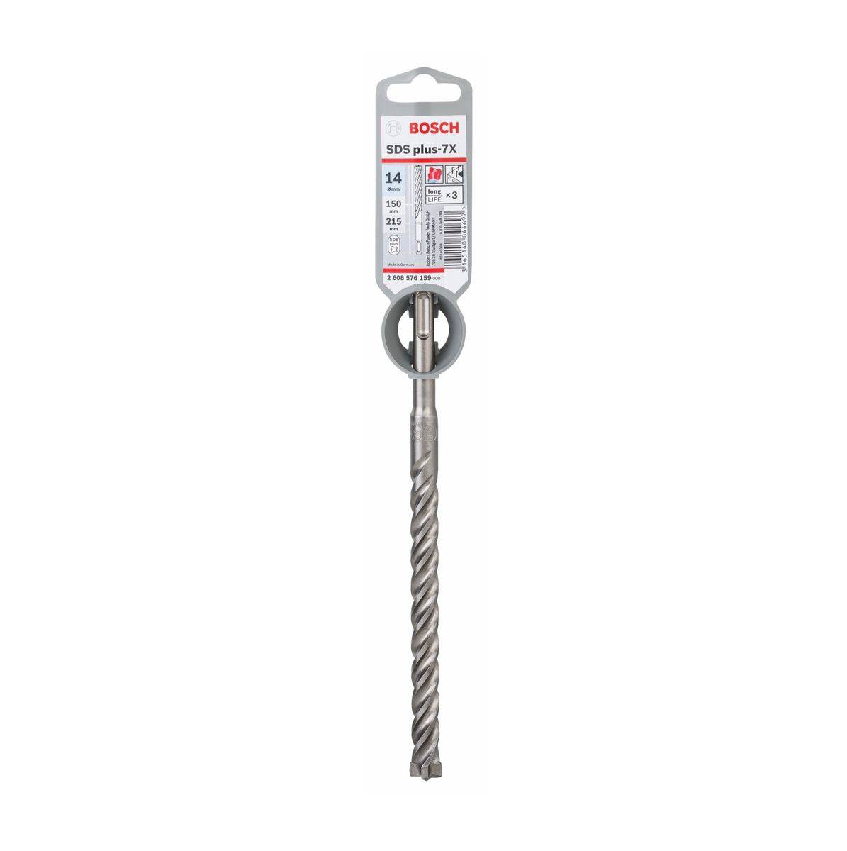 Punte a 4 taglienti con centrino - attacco SDS PLUS-3