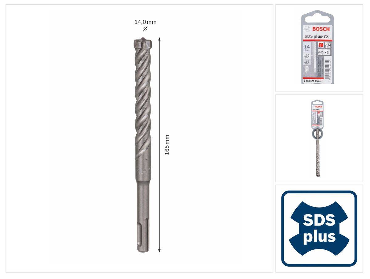 Punte a 4 taglienti con centrino - attacco SDS PLUS-0