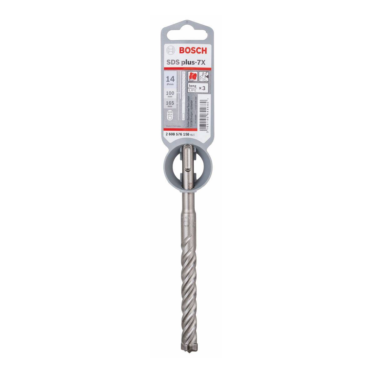 Punte a 4 taglienti con centrino - attacco SDS PLUS-3