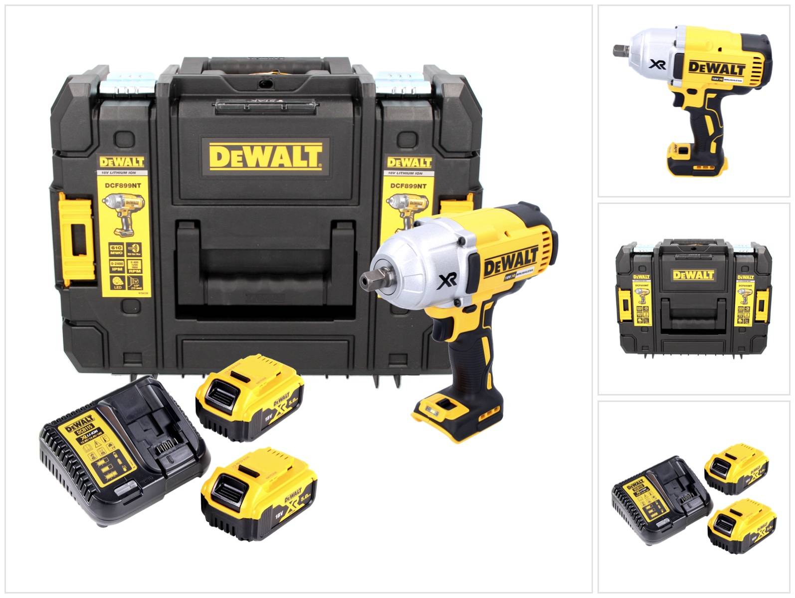 DeWALT DCF899P2-QW - Schlagschrauber - schnurlos - 610 W - 3 Geschwindigkeiten - 1/2" -Vierkantantrieb 12,7 mm - 950 N·m-0