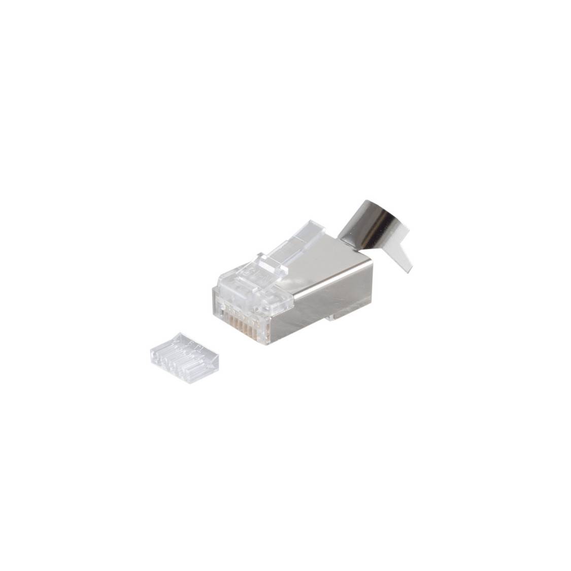 S/CONN maximum connectivity Modularstecker-Netzwerk Modular Stecker 8polig, 8 Kontakte belegt, geschirmt, vergoldete Kon-0