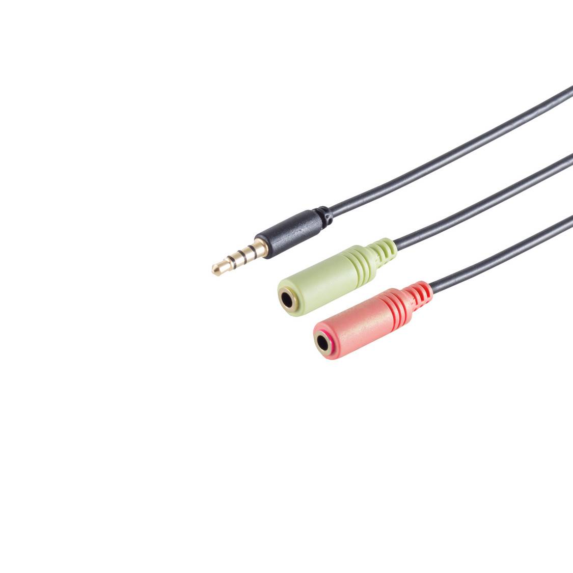 S/CONN maximum connectivity Headset Y-Adapter, TRRS Stecker, 3,5mm, CTIA (14-05041)-0
