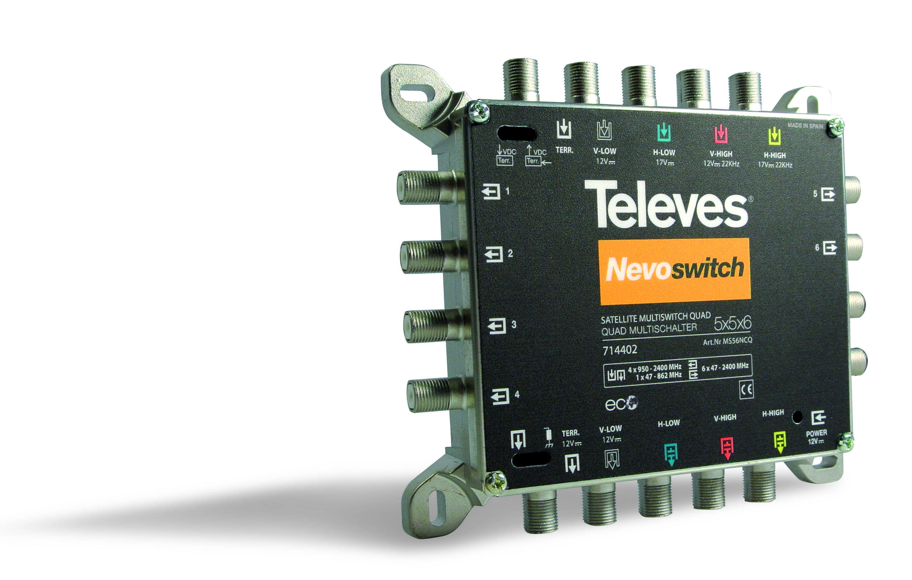 Televes MS56NCQ Satblock-Verteilung 5 Eingänge 6 Ausgänge (MS56NCQ)-0