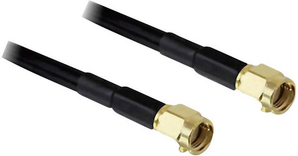 Delock Antenna WLAN Cavo [1x Spina RP-SMA - 1x Spina RP-SMA] 2.00 m Nero