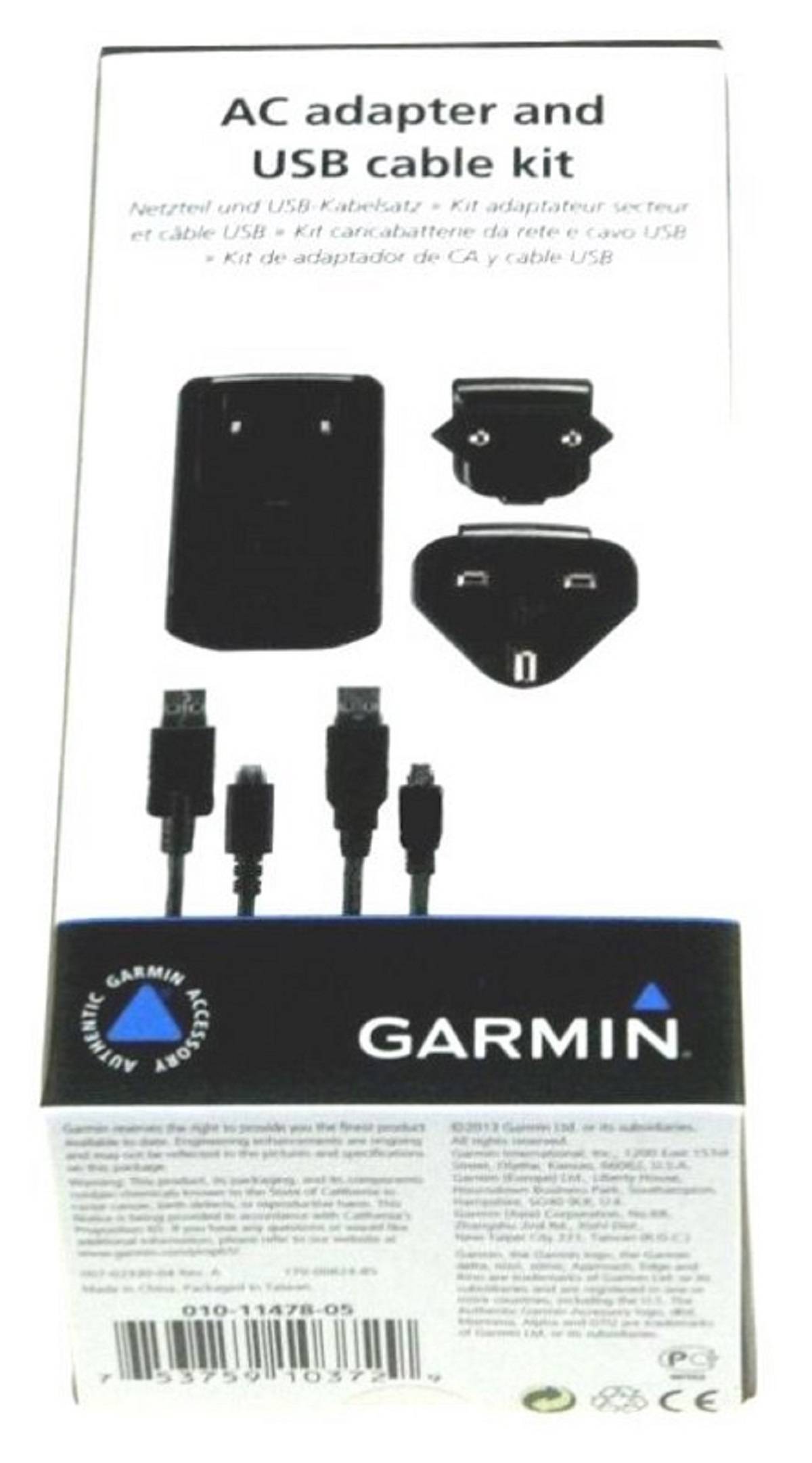 Garmin Alimentatore 220v (con Adattatori Eu, Micro E Mini B) Per Etrex 22x/32x E Serie Gpsmap 65-0