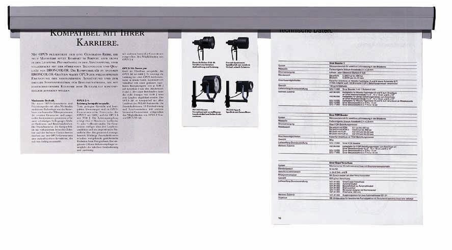 FRANKEN Papierklemmschiene, selbstklebend, Länge: 310 mm Kunststoff, beliebig erweiterbar, Wandmontage mit Schrauben (PK-1
