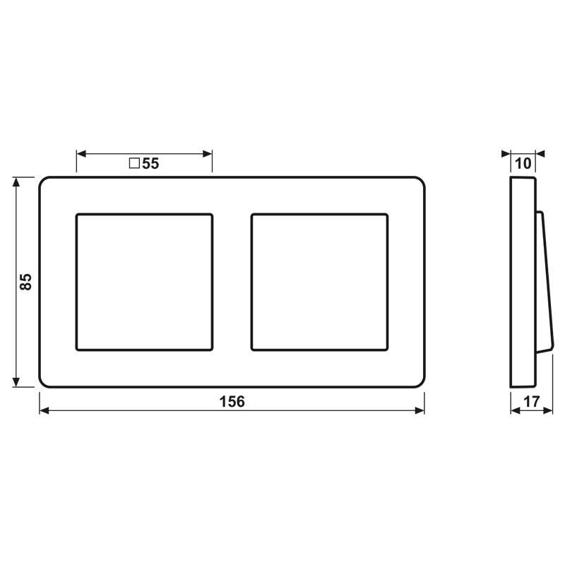 Jung Rahmen 2-fach waage/senkrecht AF 582 BF AL (AF582BFAL)-1