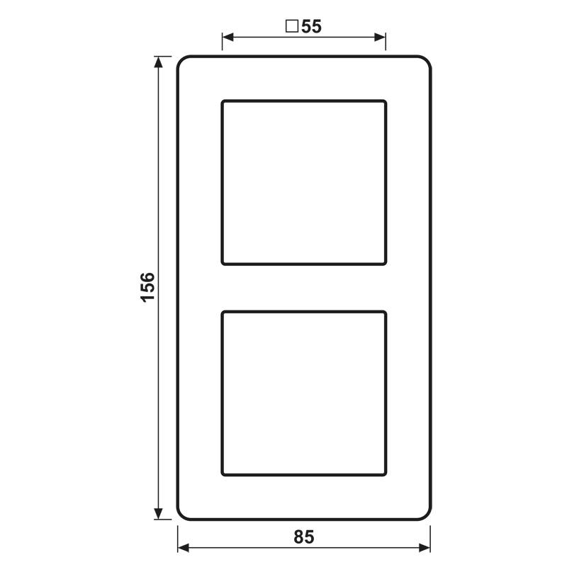 Jung Rahmen 2-fach waage/senkrecht AF 582 BF AL (AF582BFAL)-2
