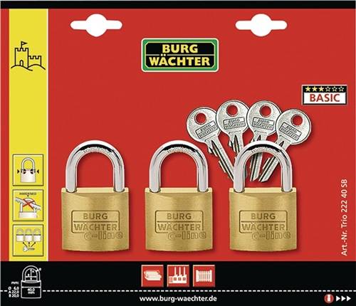 Burg WÃ¤chter 29941 Lucchetto 40.00 mm Stesse chiavi Ottone Serratura a chiave