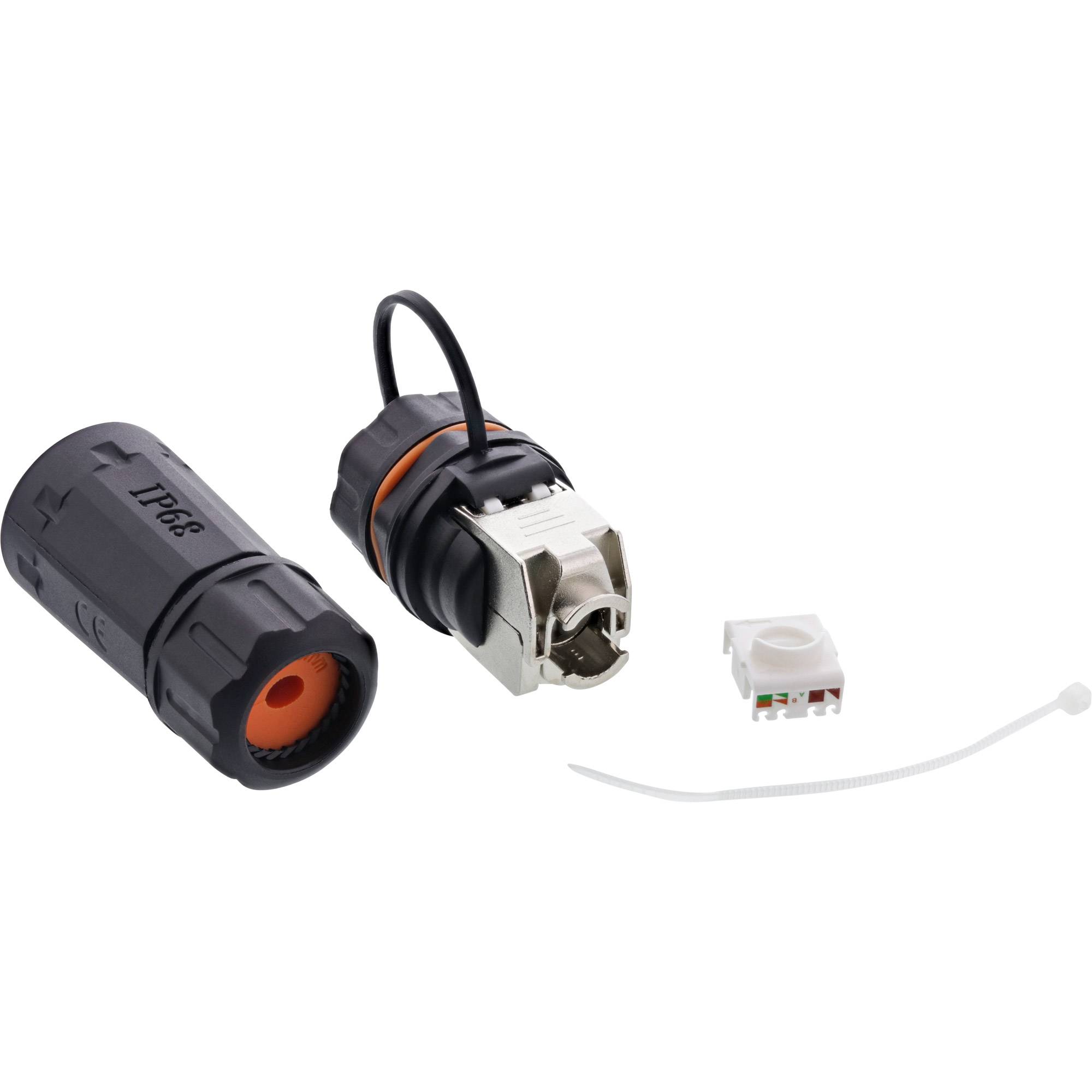 InLine Patchkabelbuchse Set RJ45 Cat.6A - wasserdicht IP68-2