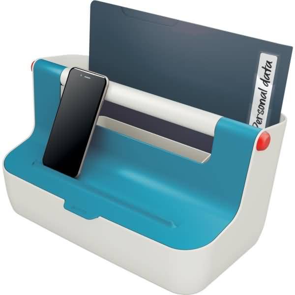 Scatole Portaoggetti Leitz Cosy Azzurro ABS 21,4 x 19,6 x 36,7 cm Maniglia per il trasporto-1