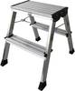 Krause 130037 130037 Alluminio Sgabello pieghevole a doppia salita Pieghevole Altezza operativa max: 2.45 m Argento 1.7 kg