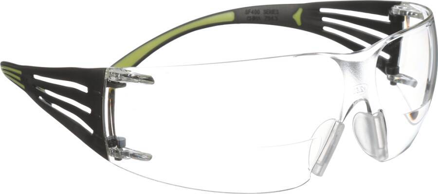 3M Lese-Schutzbrille SecureFit 400 Reader +2,5 Dio. schw/klar (7100114613)