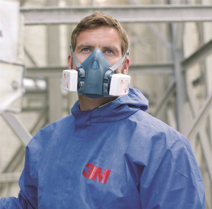 3M-Atemschutzhalbmaske 7501 Grösse S - Silikon DIN EN 140 (7000104176)-1