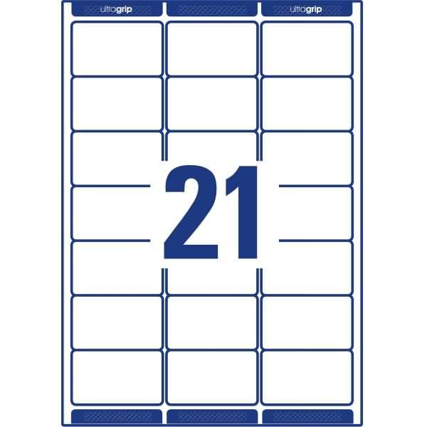 Etichette per indirizzi AVERY Zweckform 7160-10 63,5 x 38,1 mm bianco-1