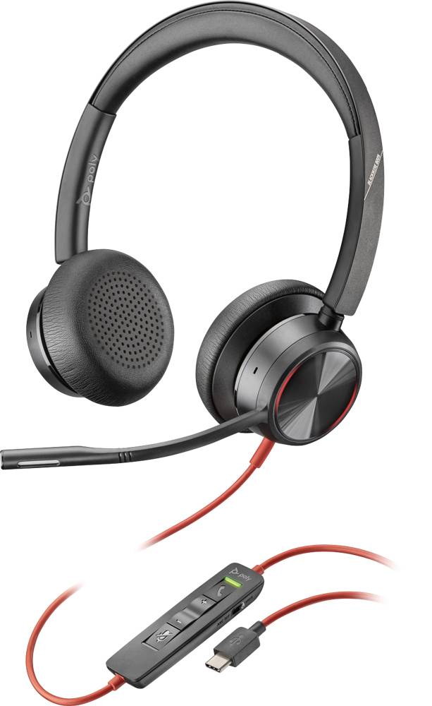 Plantronics BLACKWIRE 8225 Cuffie On Ear via cavo Stereo Nero Riduzione del rumore del microfono, Eliminazione del rumor-1