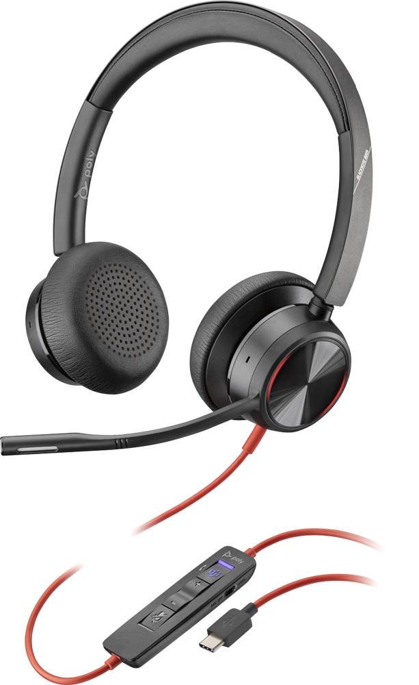 Plantronics BLACKWIRE 8225 Cuffie On Ear via cavo Stereo Nero Riduzione del rumore del microfono, Eliminazione del rumor-1