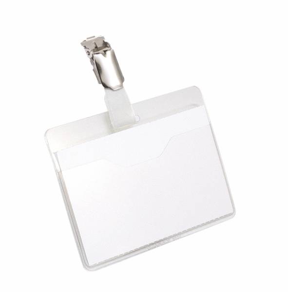 DURABLE Namensschild 60x90mm mit Clip teildeckend 1 Pg. à 25 Stück 810619-1