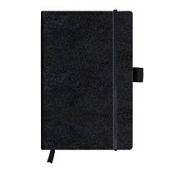 Collezione classica del notebook Herlitz A5 96 foglio 80 g-sq senza legno a scacchi copertura in pelle sintetica nero (1