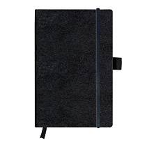 Collezione classica del notebook Herlitz A5 96 foglio 80 g-sq senza legno a scacchi copertura in pelle sintetica nero (1-0