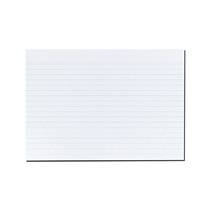 herlitz Karteikarten, DIN A5, liniert, weiß aus Papier, 170 g-qm, holzfrei, Linienfarbe: blau, doppelte (1150507)-1