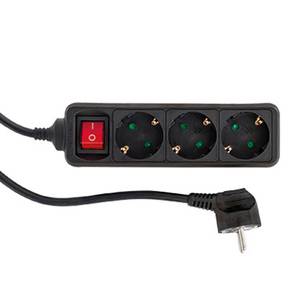 REV 512371555 protezione da sovraccarico 3 presa(e) AC 250 V Nero 1,4 m-1