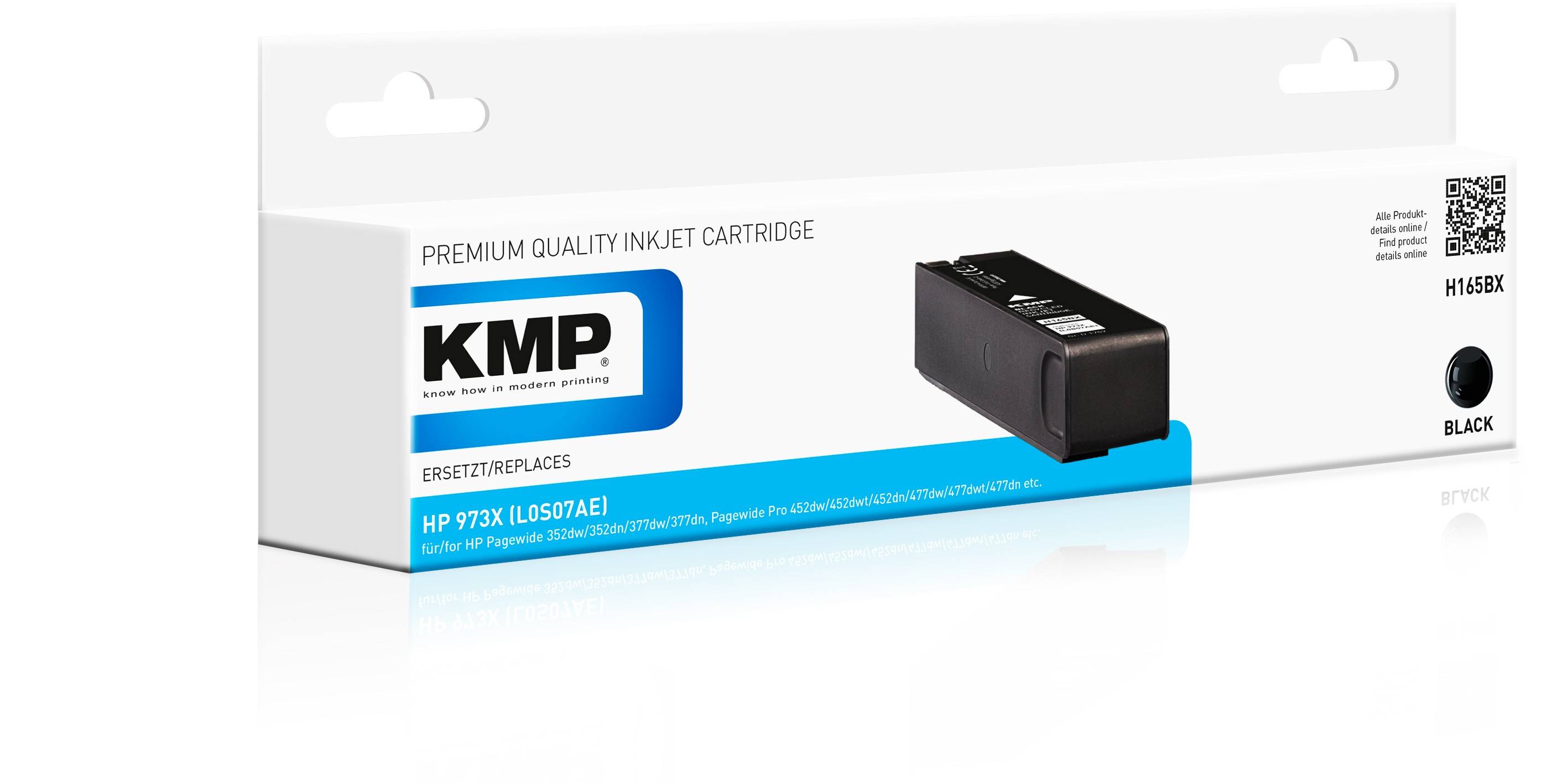 KMP H165BX cartuccia d'inchiostro Compatibile Resa elevata [XL] Nero (KMP H165BX bl?kpatron Kompatibel H?jt)-1