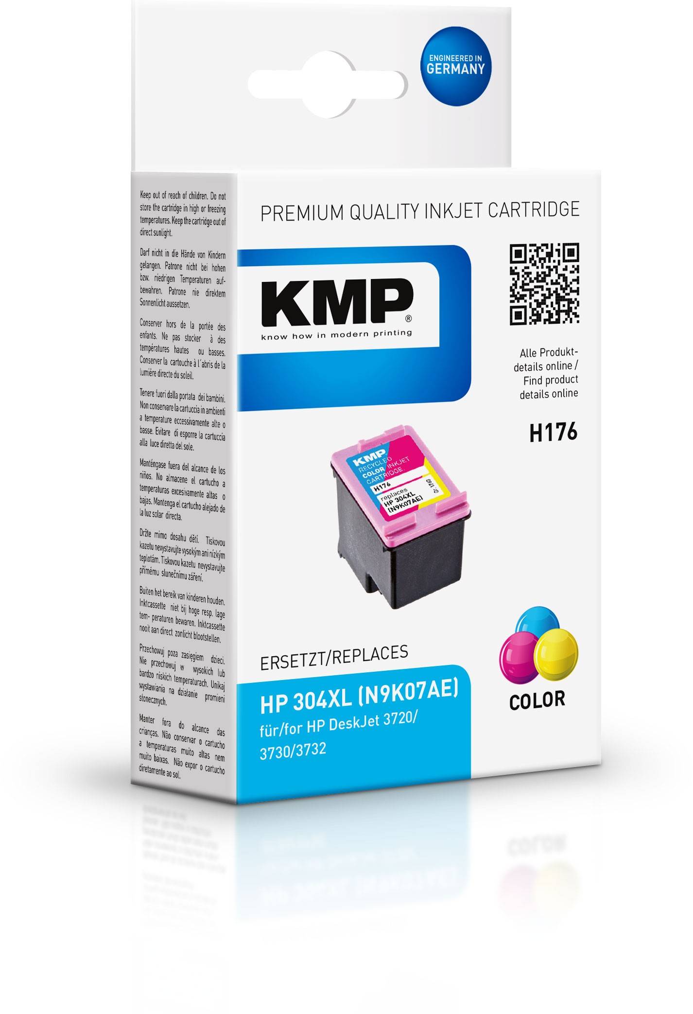 KMP 1760,4030 cartuccia d'inchiostro Compatibile Resa elevata [XL] Ciano, Magenta, Giallo (KMP H175CX - H?jtydende - far-1