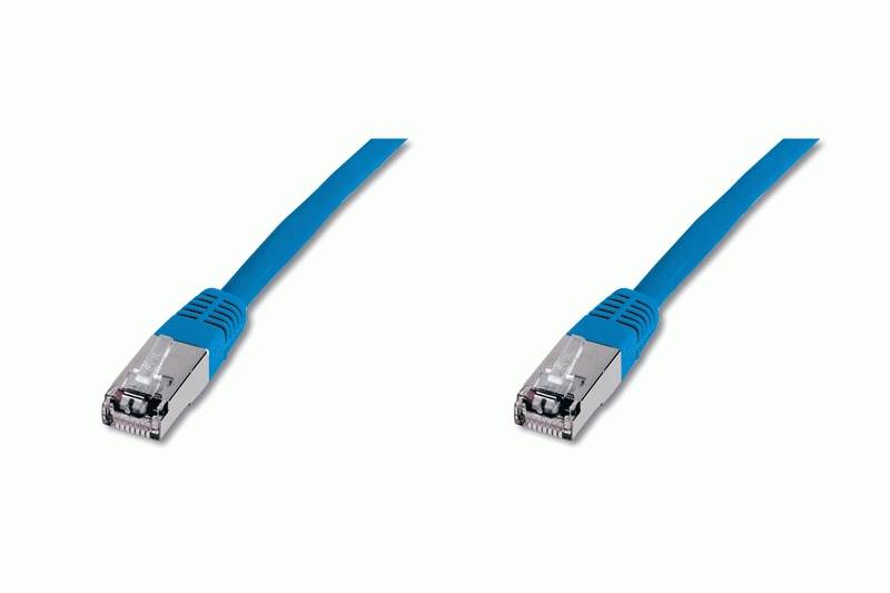 Digitus DK-1531-010/B RJ45 Cavo di rete, cavo patch CAT 5e SF/UTP 1.00 m Blu 1 pz.-1