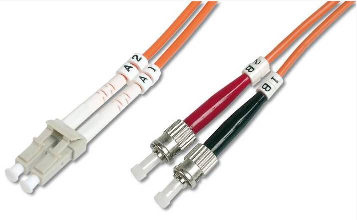 Digitus DK-2531-05 Fibra ottica Fibra ottica Cavo 5.00 m Arancione [1x Spina LC - 1x Spina ST] 50/125 µ Multimode OM2-1