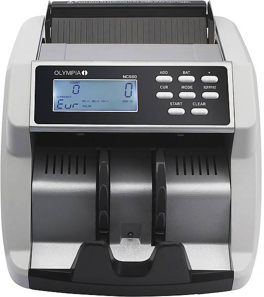 Olympia Olympia 947730560, 244 mm, 154 mm, 325 mm, 4,29 kg, AC, 50 W Verificatore di denaro, Contatore di denaro-1