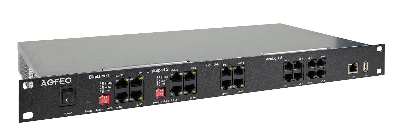 Ã¢â‚¬Â¢ Full-IP System im 19"-GehÃƒÂ¤use (schwarz) mit bis zu 12 VoIP-KanÃƒÂ¤len (6 im Grundausbau, 6 weitere via kosten-1