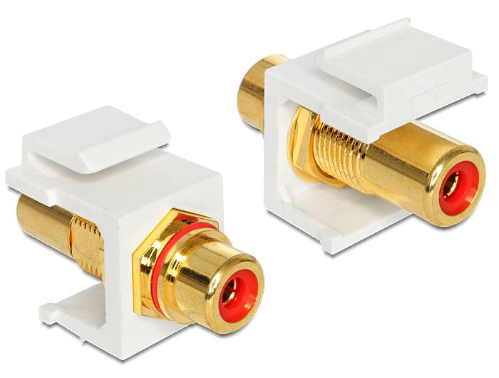 Delock 1982591 1982591 RCA Audio Adattatore [1x Presa RCA - 1x Presa RCA] Rosso-1