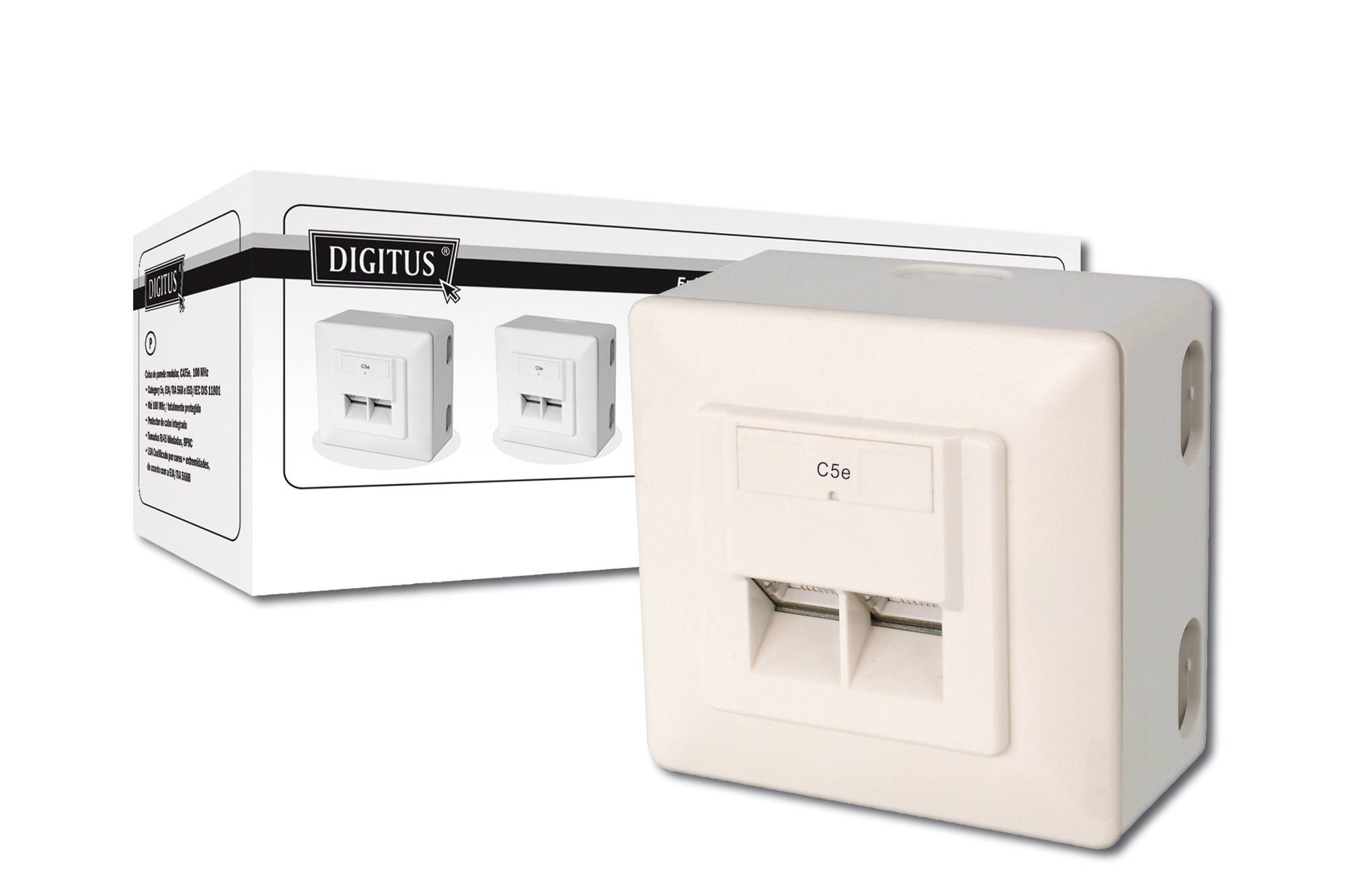 Digitus CAT 5e, Cl. D presa energia RJ-45 Bianco-1