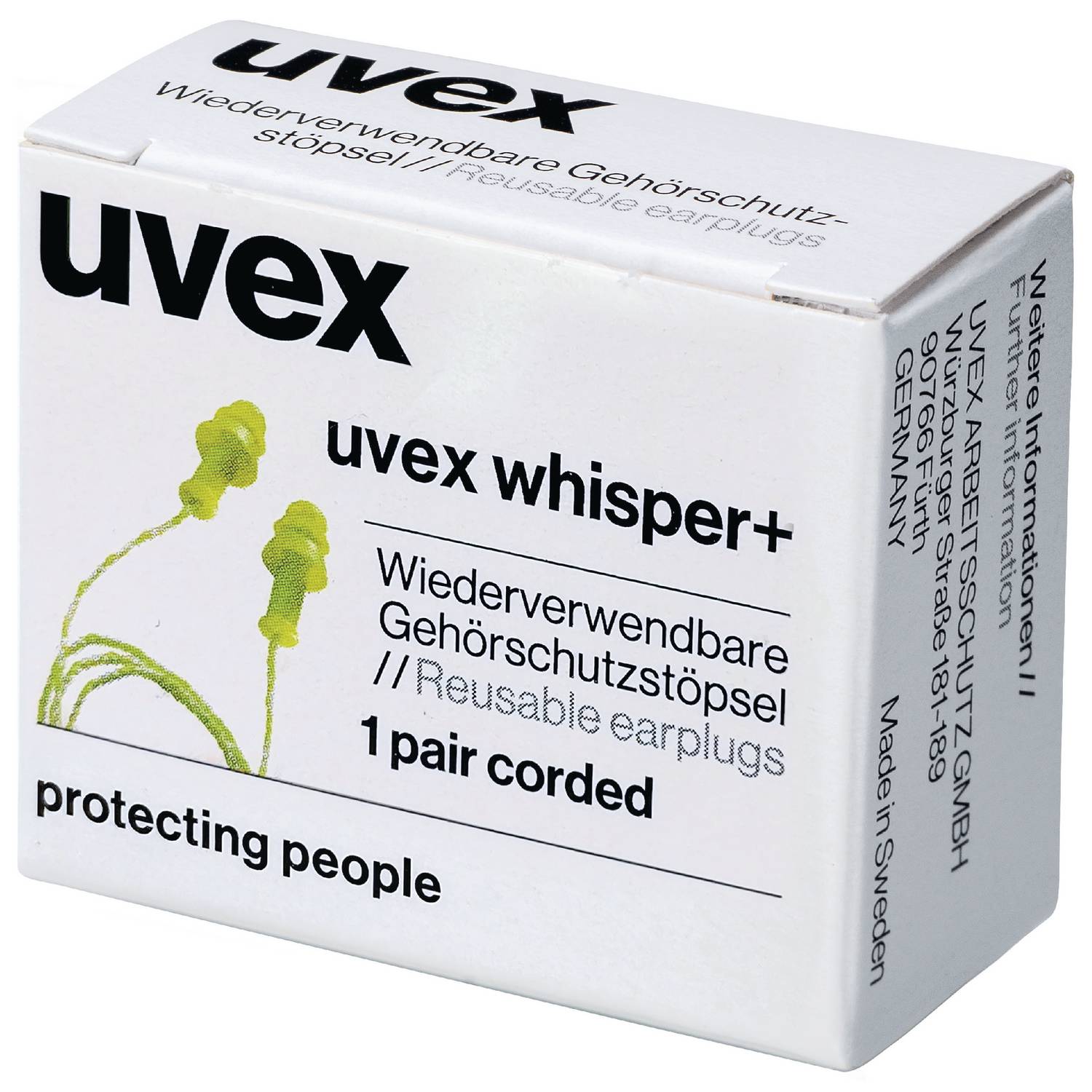 Uvex 2111212 Gehörschutzstöpsel whisper+ 27 dB 50 Paar (2111212)-1