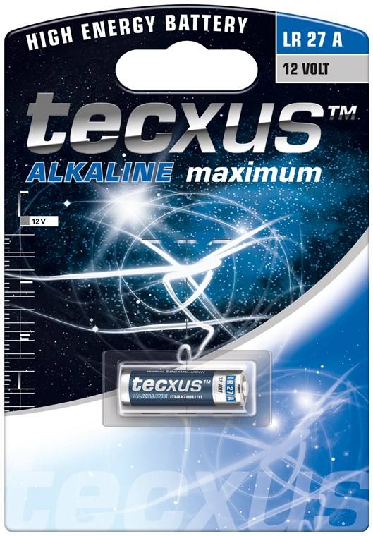 Tecxus LR27/A27 pila, 1 pezzo in blister batteria al manganese alcalino, 12 V-0