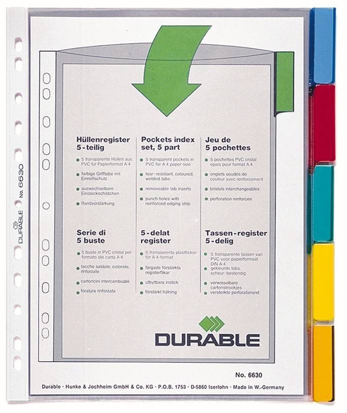 Registro DURABLE Copertina registro DURABLE 5 pezzi trasparenti-3