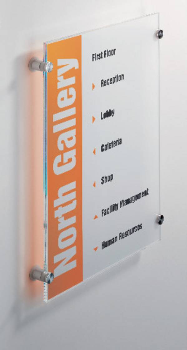 CRYSTAL SIGN 297 X 420 MM. TARGA PE