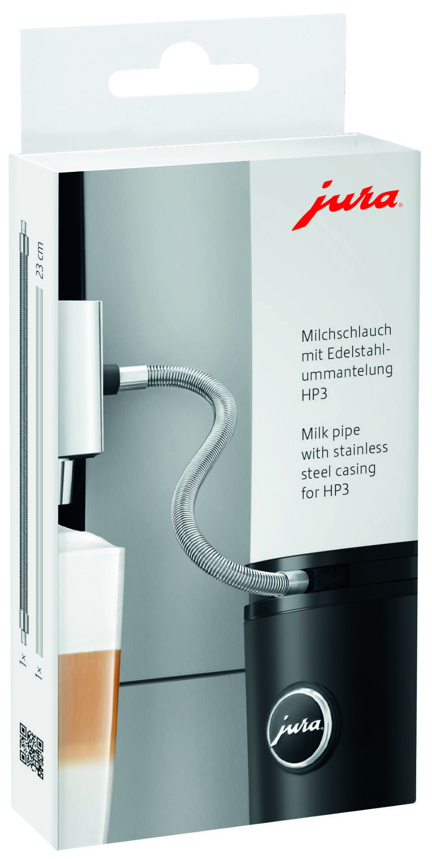 Tubo del latte Jura 24114 con rivestimento in acciaio inossidabile argento-0